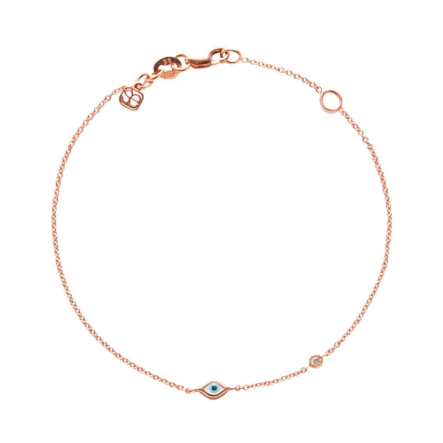 Gold Enamel Mini Eye Bracelet