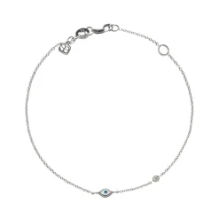 Gold Enamel Mini Eye Bracelet