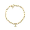 Gold Eye Link Charm Bracelet