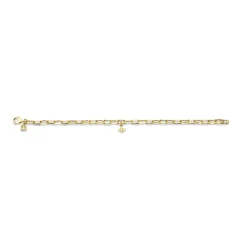Gold Eye Link Charm Bracelet