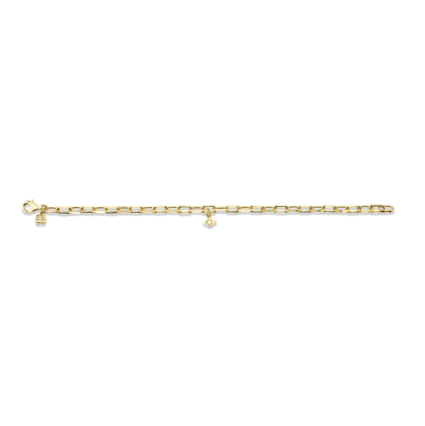 Gold Eye Link Charm Bracelet