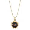 Gold Flower Compass Charm