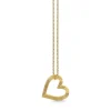 Gold Fluted Heart Charm