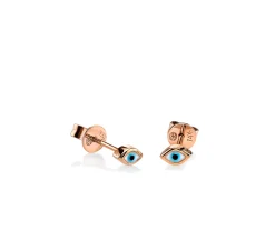 Gold Mini Enamel Eye Stud