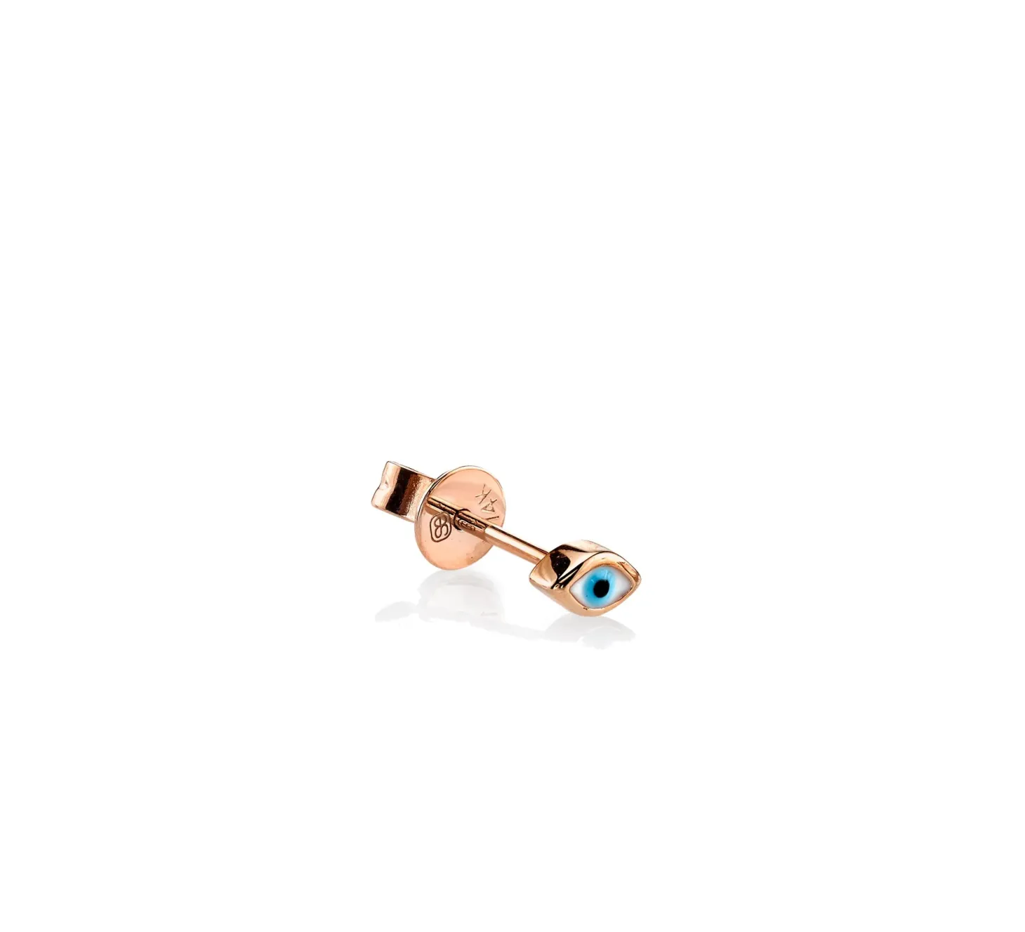 Gold Mini Enamel Eye Stud