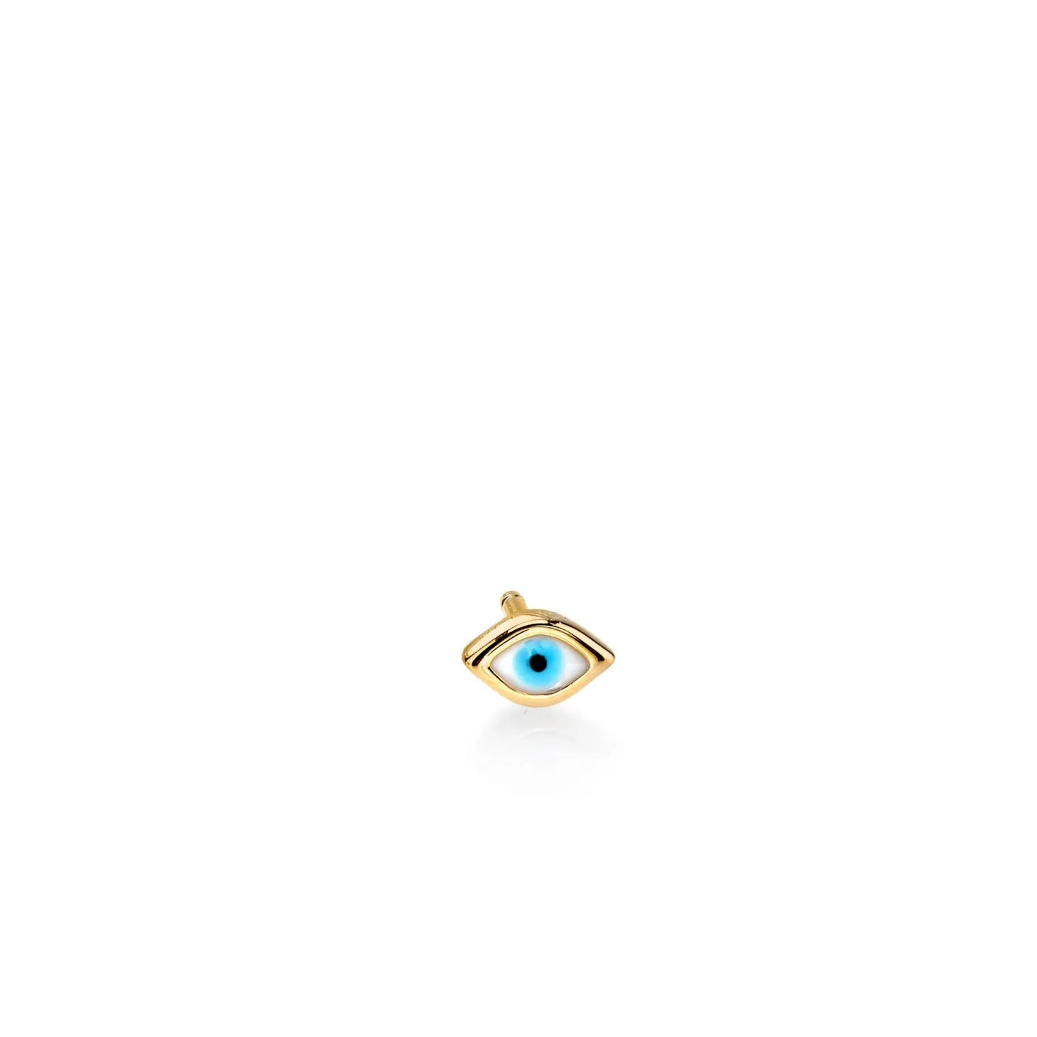 Gold Mini Enamel Eye Stud