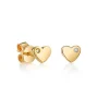 Gold Plated Sterling Silver Heart Stud Earrings