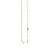 Gold Plated Sterling Silver Cross Necklace with Bezel Set Diamond