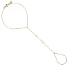 Gold Plated Sterling Silver Star Princess Bracelet with Bezel Set Diamond