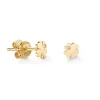 Gold Plated Sterling Silver Clover Stud Earrings