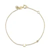 Gold Plated Sterling Silver Horseshoe Bracelet with Bezel Set Diamond