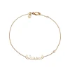 Gold Plated Sterling Silver Blessed Bracelet with Bezel-Set Diamond