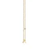 Gold Plated Sterling Silver Initial Necklace with Bezel Set Diamond