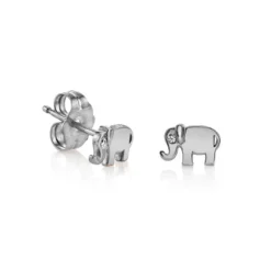Gold Plated Sterling Silver Elephant Stud Earrings
