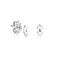 Gold Plated Sterling Silver Eye Stud Earrings