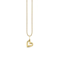 Gold Small Fluted Heart Charm