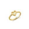 Gold Small Fluted Heart Ring