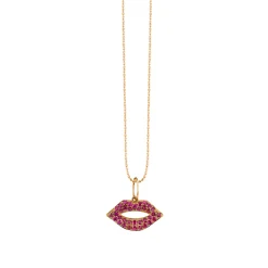 Gold Small Lips Charm