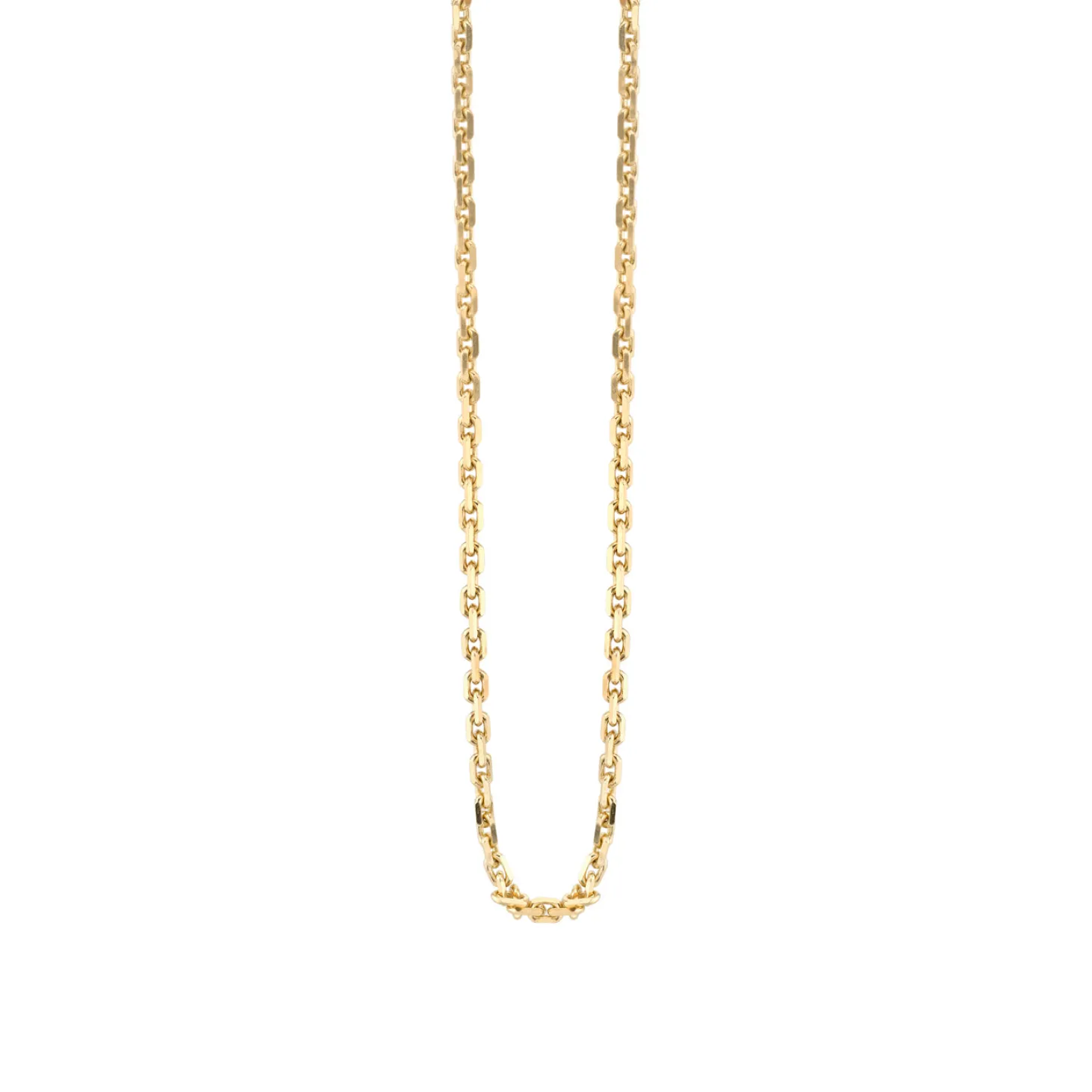 14K Gold Diamond Cut Cable Chain