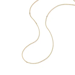 14K Gold Diamond Cut Cable Chain