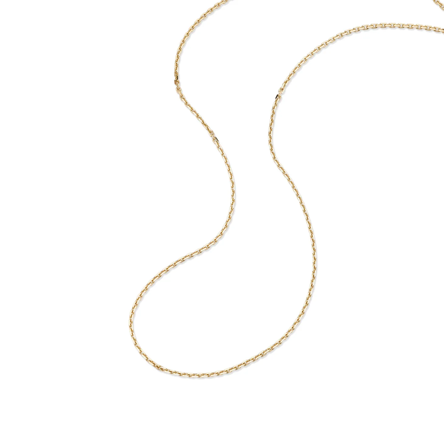 14K Gold Diamond Cut Cable Chain