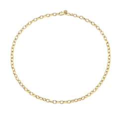 14k Gold Flat Oval Link Chain