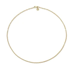 14k Gold Tiny Oval Link Chain