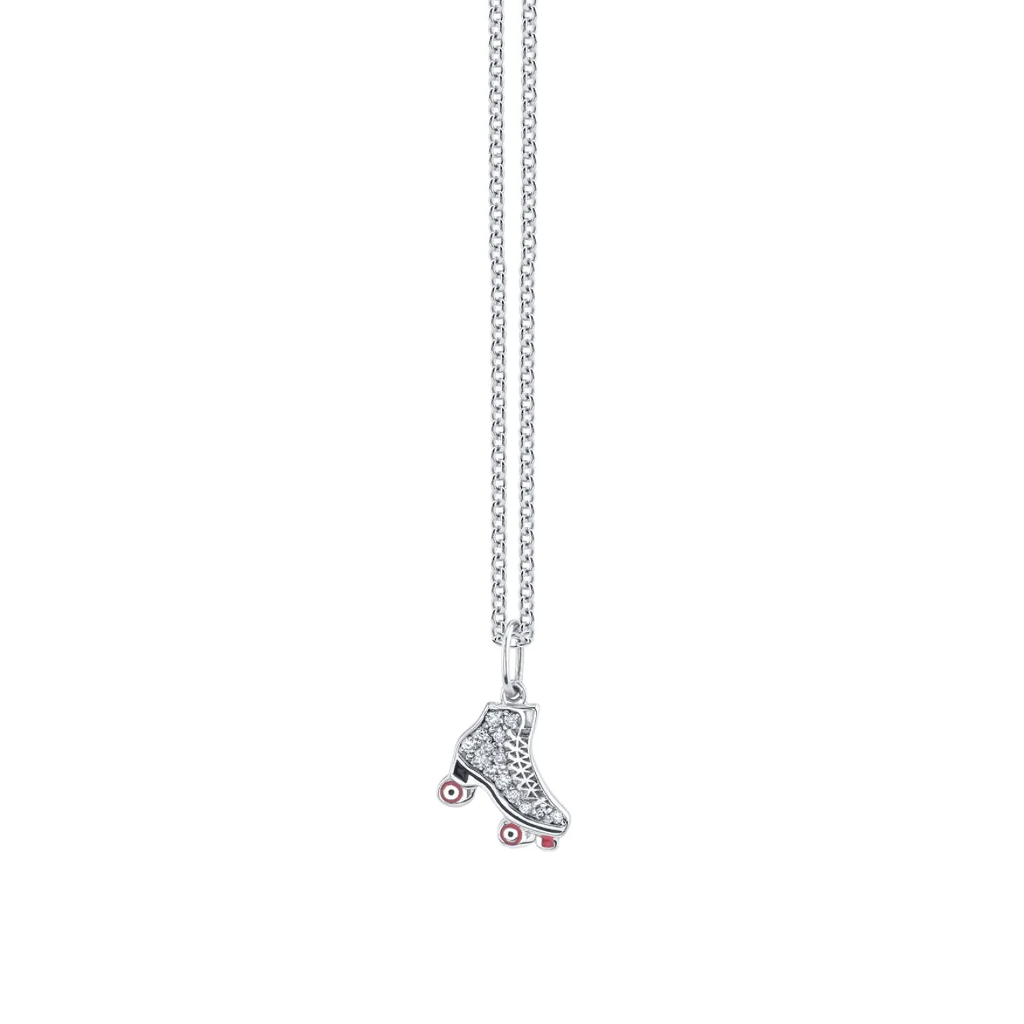 Kids Collection Gold & Diamond Roller Skate Necklace