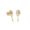 Kids Collection Gold & Diamond Tennis Racquet Stud
