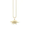 Kids Collection Gold & Diamond Stegosaurus Necklace