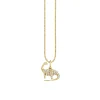 Kids Collection Gold & Diamond Brontosaurus Necklace