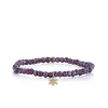 Kids Collection Gold & Diamond Flower on Rhodolite Garnet