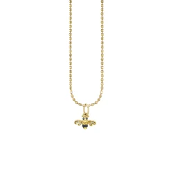 Kids Collection Gold & Diamond Tiny Bee Necklace