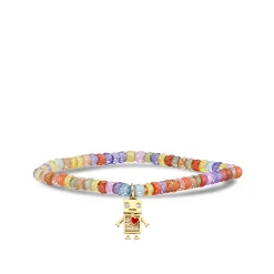 Kids Collection Gold & Diamond Robot on Multicolor Zircon