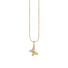 Kids Collection Gold & Diamond Tiny Butterfly Necklace
