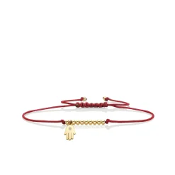 Kids Collection Gold & Diamond Tiny Hamsa Cord Bracelet