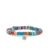 Kids Collection Gold & Diamond Flower on Rainbow Heishi