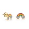 Kids Collection Gold & Diamond Rainbow Stud