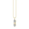 Kids Collection Gold & Diamond Happy Face Skateboard Necklace