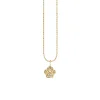 Kids Collection Gold & Diamond Small Paw Print Necklace