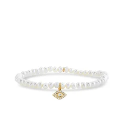 Kids Collection Gold & Diamond Eye on Pearl