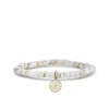 Kids Collection Gold & Diamond Eye Coin on White Turquoise Heishi