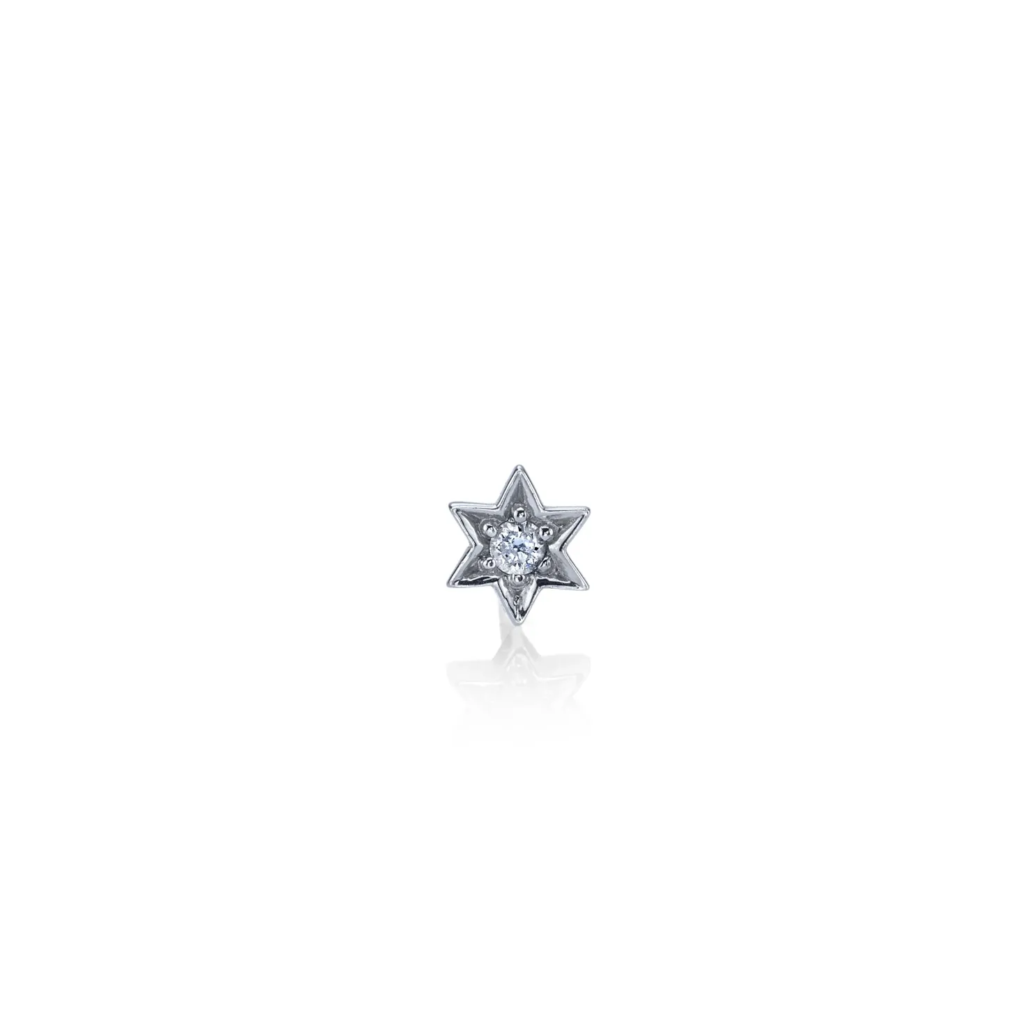 Kids Collection Gold & Diamond Star Of David Stud