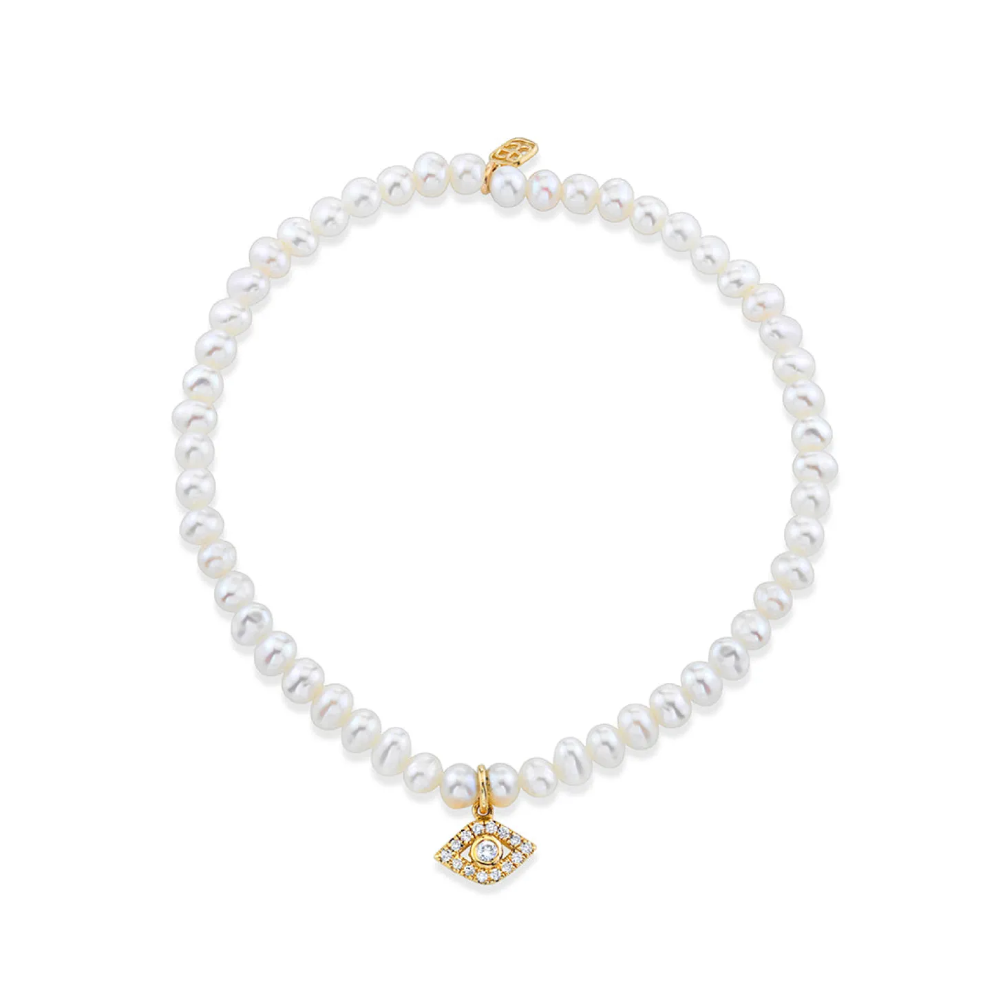 Kids Collection Gold & Diamond Eye on Pearl