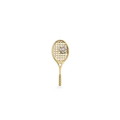 Kids Collection Gold & Diamond Tennis Racquet Stud