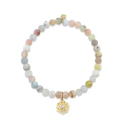 Kids Collection Gold & Diamond Camellia on Multi Morganite