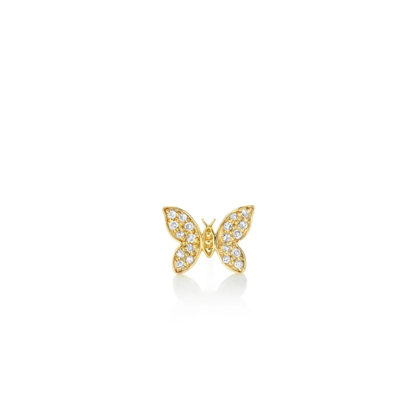 Kids Collection Gold & Diamond Tiny Butterfly Stud
