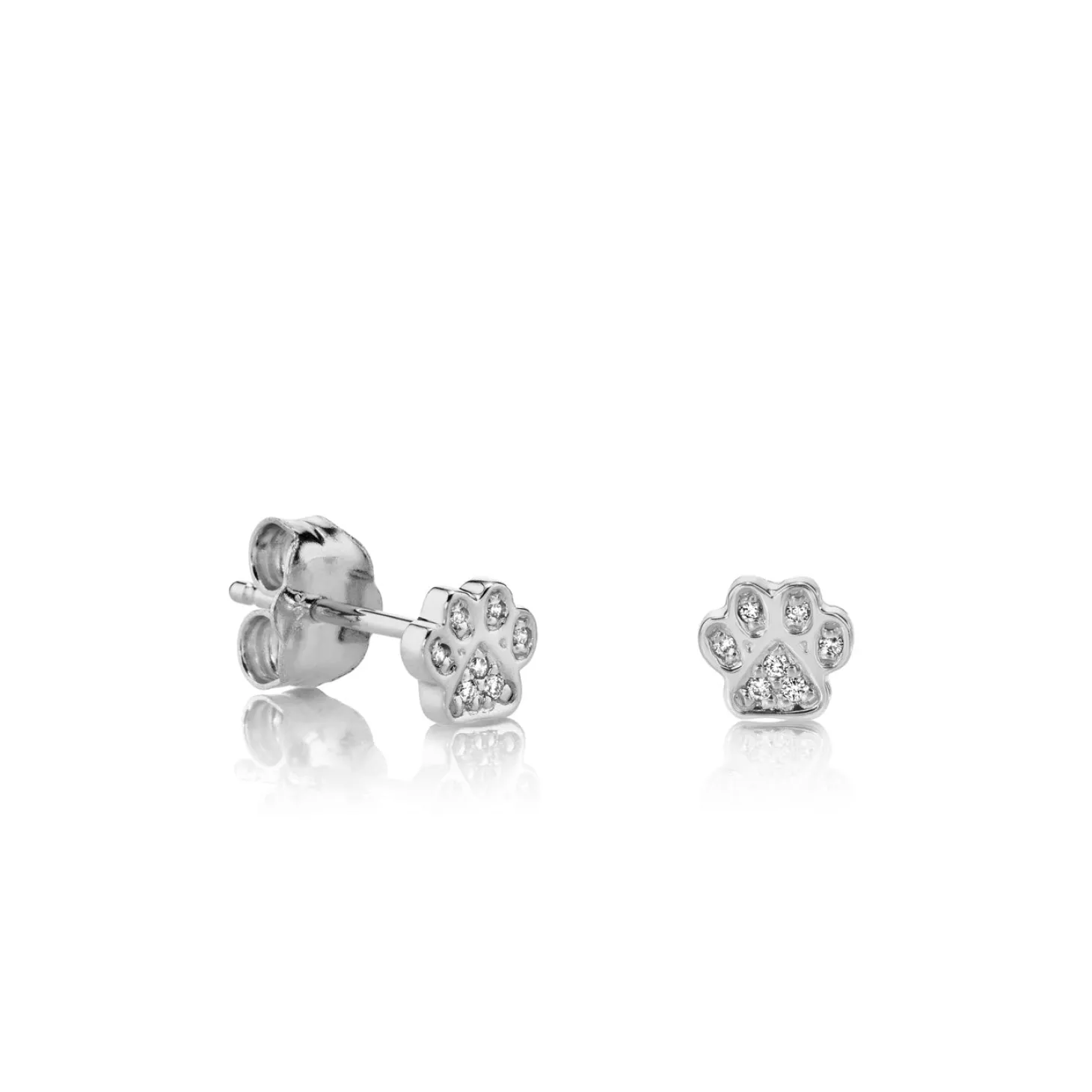 Kids Collection Gold & Diamond Mini Paw Stud
