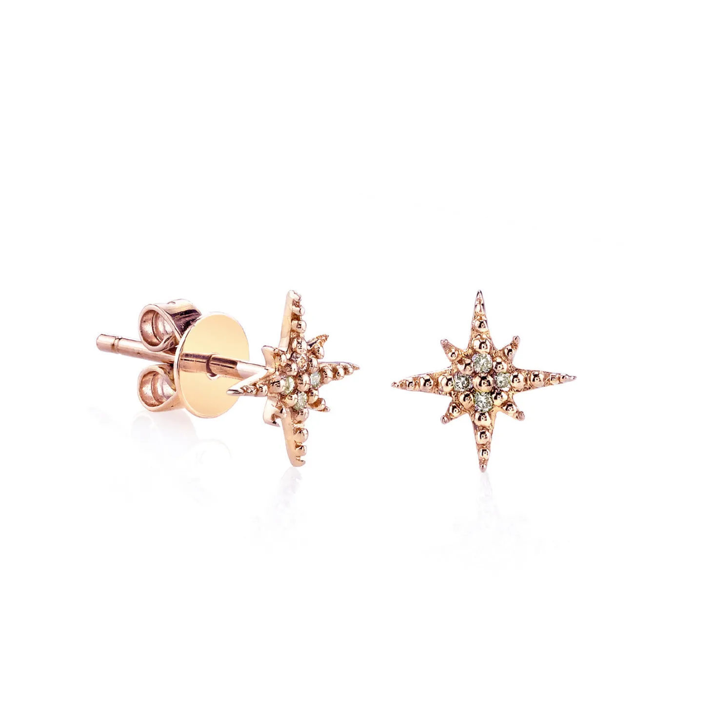 Kids Collection Gold & Diamond Mini Starburst Stud