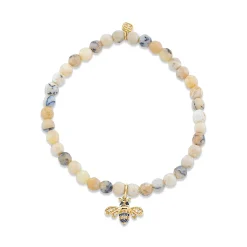 Kids Collection Gold & Diamond Bee on African Opal